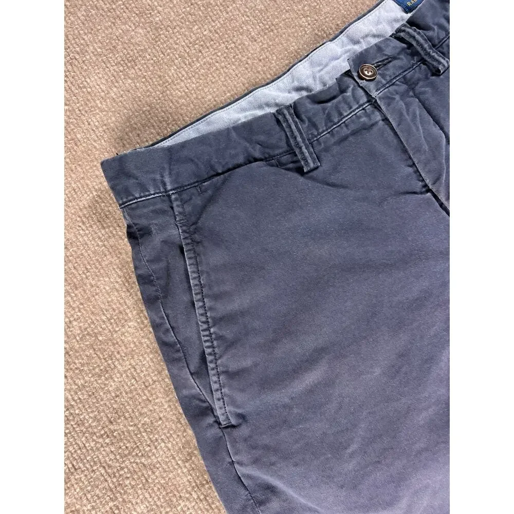 Polo Ralph Lauren Shorts Mens 31 Navy Blue Stretch Classic Fit Chino